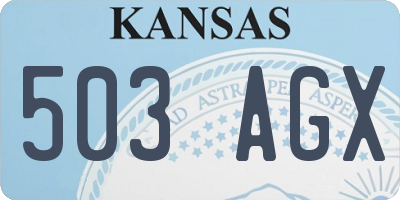 KS license plate 503AGX