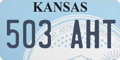KS license plate 503AHT