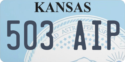 KS license plate 503AIP