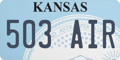 KS license plate 503AIR