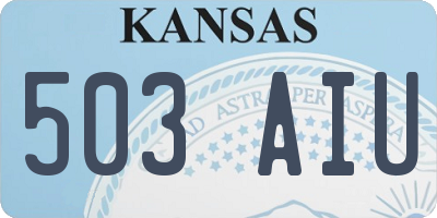 KS license plate 503AIU