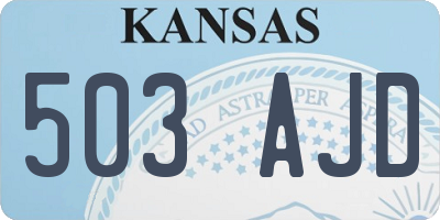 KS license plate 503AJD