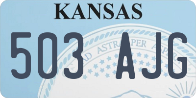 KS license plate 503AJG