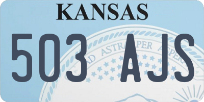 KS license plate 503AJS