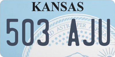 KS license plate 503AJU