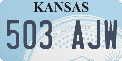 KS license plate 503AJW