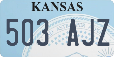KS license plate 503AJZ