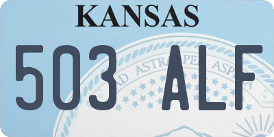 KS license plate 503ALF
