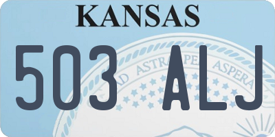 KS license plate 503ALJ