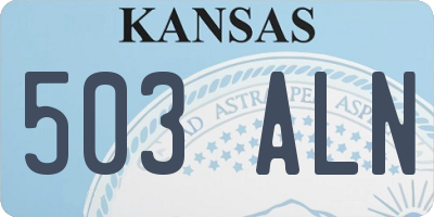 KS license plate 503ALN