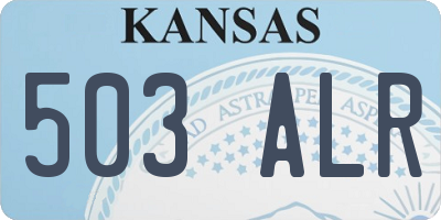 KS license plate 503ALR