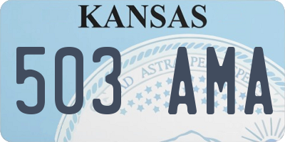 KS license plate 503AMA