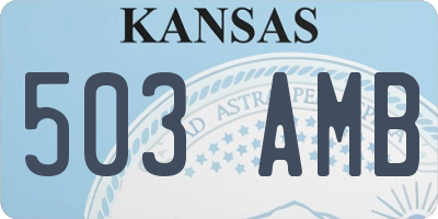 KS license plate 503AMB