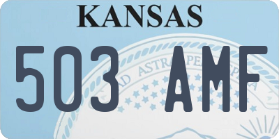 KS license plate 503AMF