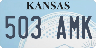 KS license plate 503AMK