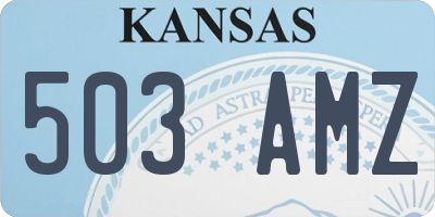KS license plate 503AMZ