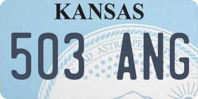 KS license plate 503ANG
