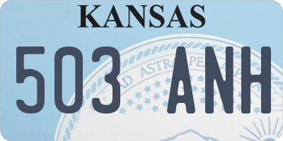 KS license plate 503ANH