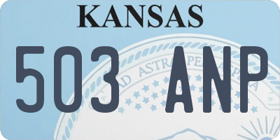 KS license plate 503ANP