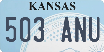 KS license plate 503ANU