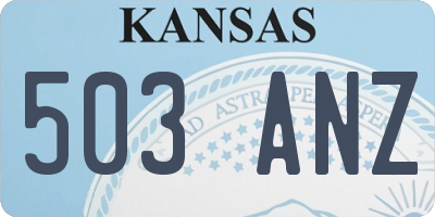 KS license plate 503ANZ