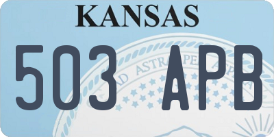 KS license plate 503APB
