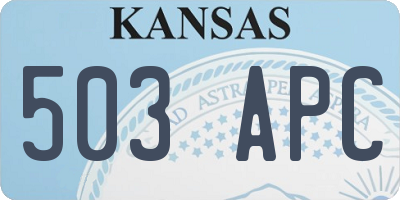 KS license plate 503APC
