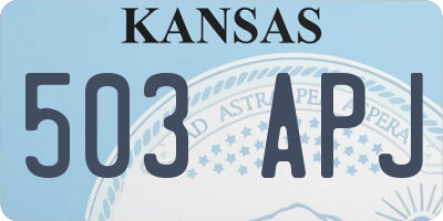 KS license plate 503APJ