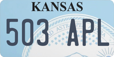 KS license plate 503APL
