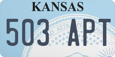 KS license plate 503APT