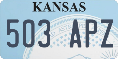 KS license plate 503APZ