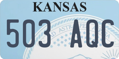 KS license plate 503AQC