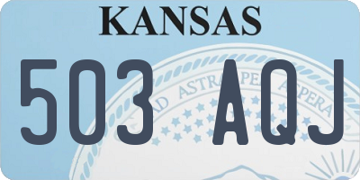 KS license plate 503AQJ