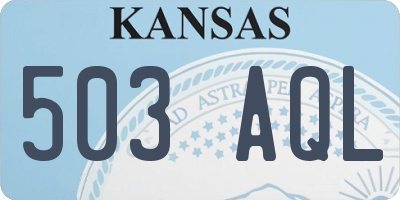 KS license plate 503AQL
