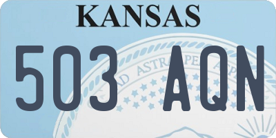 KS license plate 503AQN
