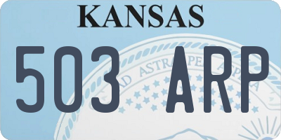 KS license plate 503ARP