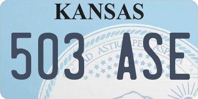 KS license plate 503ASE