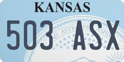 KS license plate 503ASX