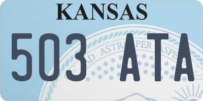KS license plate 503ATA