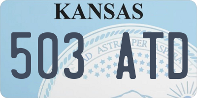 KS license plate 503ATD