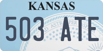 KS license plate 503ATE
