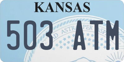 KS license plate 503ATM