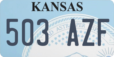 KS license plate 503AZF