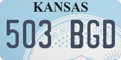 KS license plate 503BGD