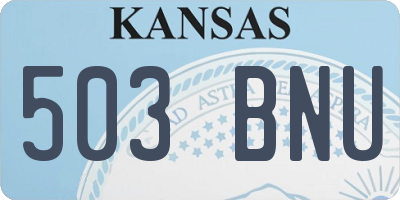 KS license plate 503BNU