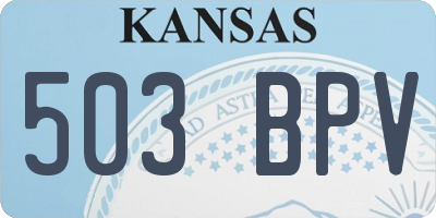 KS license plate 503BPV