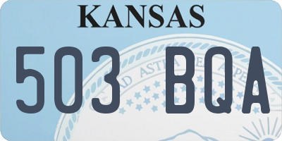 KS license plate 503BQA