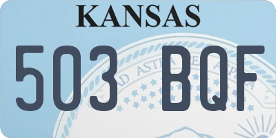 KS license plate 503BQF
