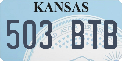 KS license plate 503BTB