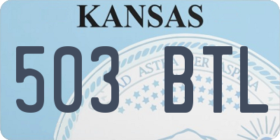 KS license plate 503BTL